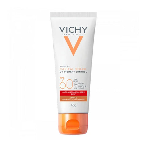 Protetor Solar Facial Pigment Control Vichy Capital Soleil Cor 4.0 - FPS 60 - 40 g