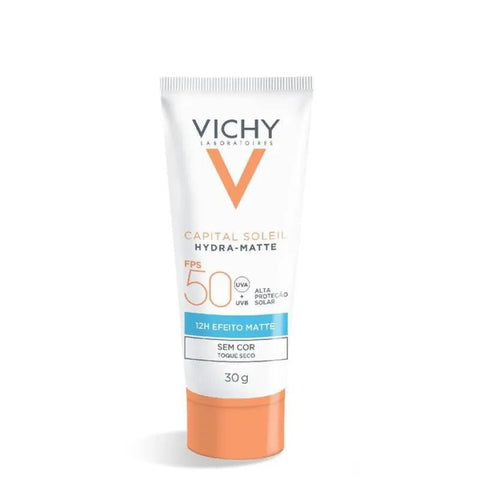 Protetor Solar Facial Vichy Capital Soleil Hydra-Matte Sem Cor - FPS 50 - 30 g