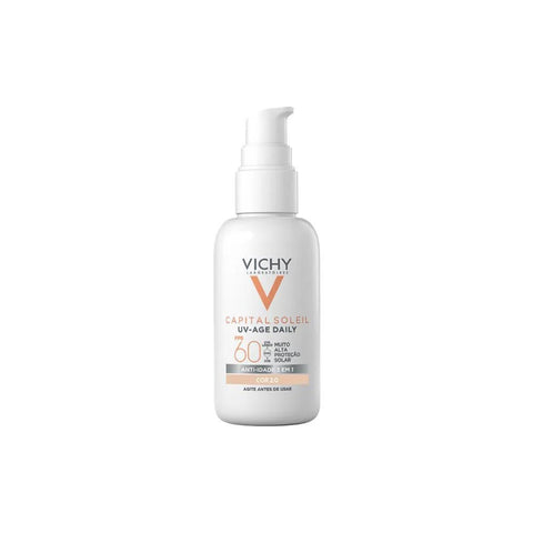 Protetor Solar Facial Vichy Capital Soleil UV-Age Daily Cor 2.0 - FPS 60 - 40 g