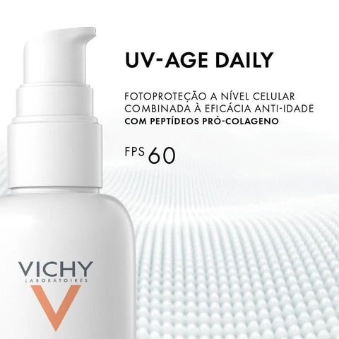 Protetor Solar Facial Vichy Capital Soleil UV-Age Daily Cor 2.0 - FPS 60 - 40 g