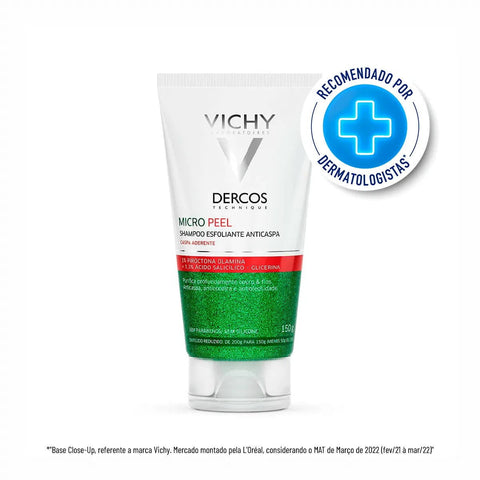 Shampoo Anticaspa Vichy Dercos  Linha Micro Peel - 150 mL