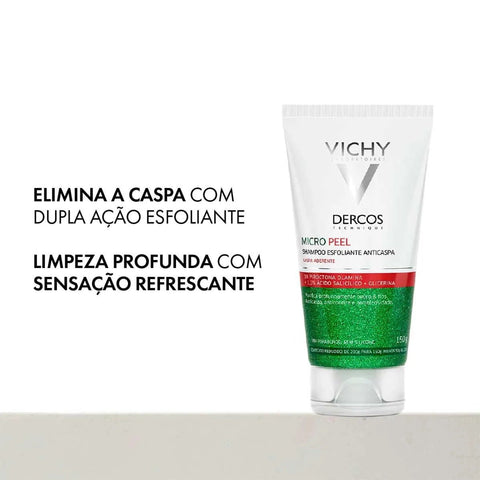 Shampoo Anticaspa Vichy Dercos  Linha Micro Peel - 150 mL