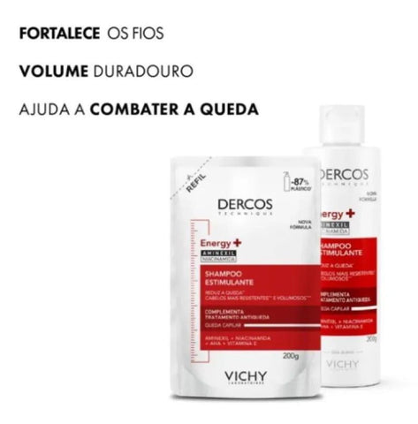 Shampoo Antiqueda Vichy Dercos  Linha Energy+ - Refil - 200 g