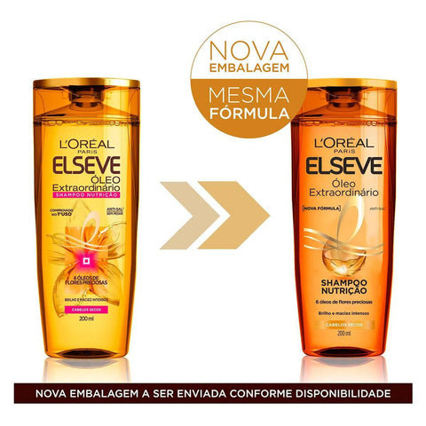 Shampoo Elseve Óleo Extraordinário Nutrição 200Ml