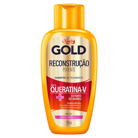Shampoo Niely Gold Queratina Reparação 300Ml