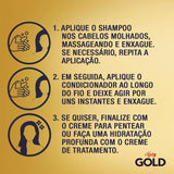 Shampoo Niely Gold Queratina Reparação 300Ml