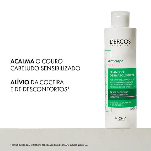 Shampoo Vichy Dercos  Linha Anticaspa Sensível - 200 mL