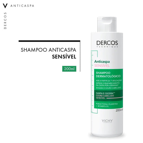 Shampoo Vichy Dercos  Linha Anticaspa Sensível - 200 mL