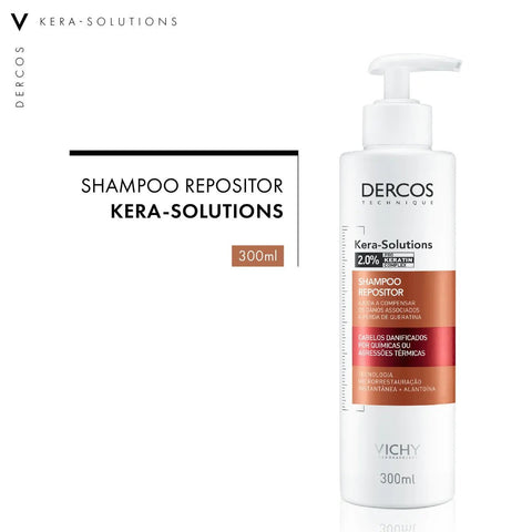Shampoo Vichy Dercos  Linha Kera-Solutions - 300 mL