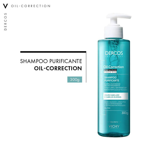 Shampoo Vichy Dercos  Linha Oil-Correction - 300 mL