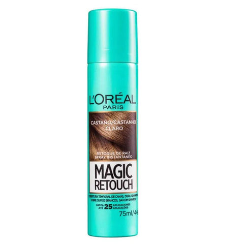 Spray Retoque de Raiz L'Oréal Magic Retouch Castanho Claro, 75Ml