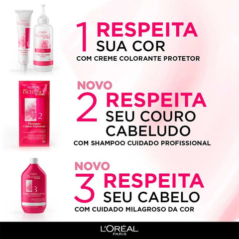 Tinta de Cabelo Permanente L'Oréal Paris Imédia Excellence Creme - Louro Claríssimo Acinzentado