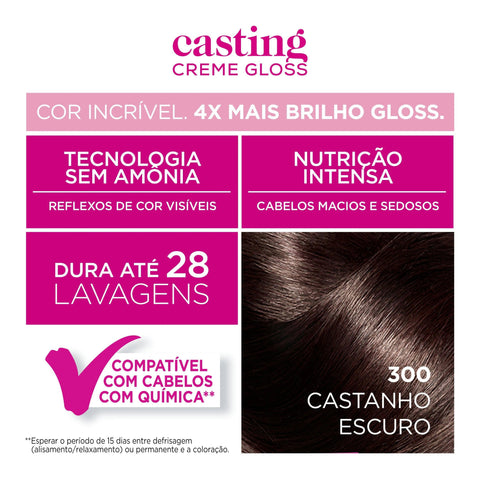 Tintura Casting 300 Castanho Escuro