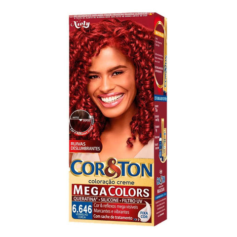 Tintura Cor & Ton Mega Colors Nº 6.646 Vermelho Cereja