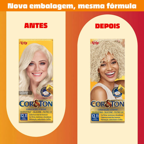 Tintura Cor & Ton Nº 12.11 Loiro Platinado