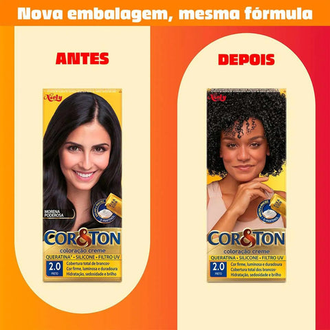 Tintura Cor & Ton Nº 2.0 Preto