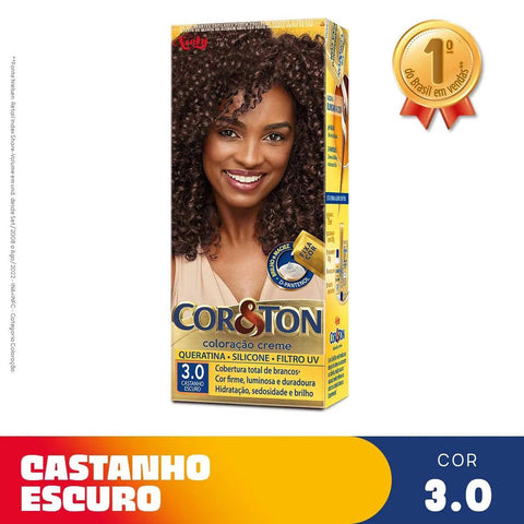 Tintura Cor & Ton Nº 3.0 Castanho Escuro
