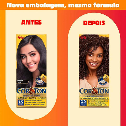 Tintura Cor & Ton Nº 3.0 Castanho Escuro