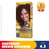 Tintura Cor & Ton Nº 4.3 Castanho Médio Dourado