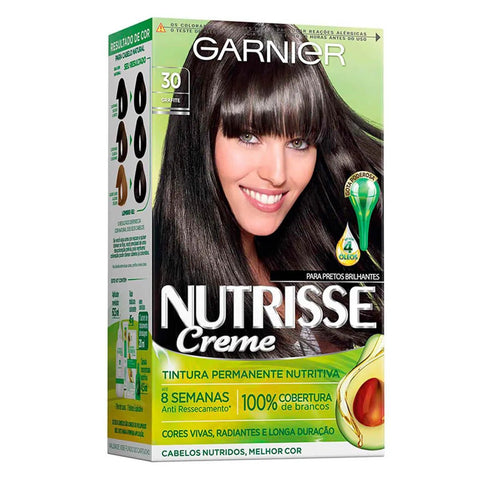 Tintura Garnier Nutrisse Creme Nº 30 Castanho Escuro Grafite