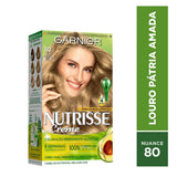 Tintura Garnier Nutrisse Creme Nº 80 Louro Pátria Amada