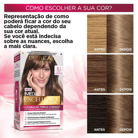 Tintura Imedia 6.1 Louro Escuro Acinzentado