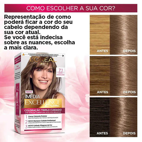 Tintura Imedia 7.1 Louro Acinzentado
