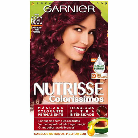 Tintura Nutrisse Colorissimo 6660 Louro Escuro Ultra Vermelho Rouge