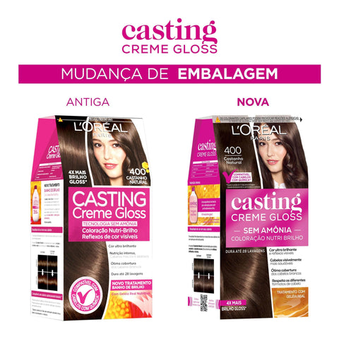 Tonalizante L'Oréal Casting Creme Gloss Nº 400 Castanho Natural