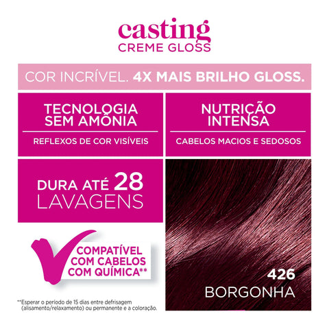 Tonalizante L'Oréal Casting Creme Gloss Nº 426 Borgonha