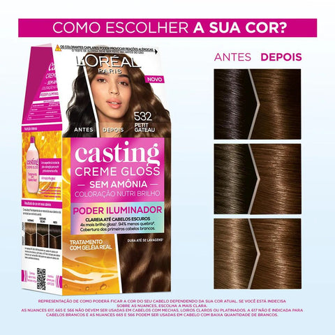 Tonalizante L'Oréal Casting Creme Gloss Nº 532 Petit Gateau