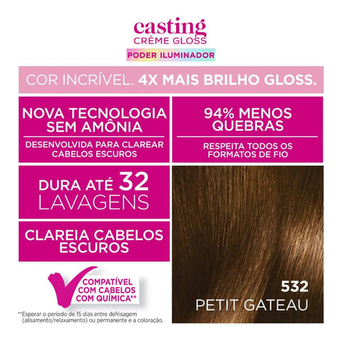 Tonalizante L'Oréal Casting Creme Gloss Nº 532 Petit Gateau