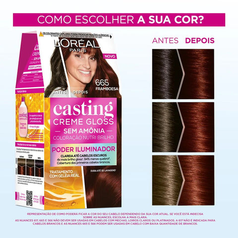 Tonalizante L'Oréal Casting Creme Gloss N° 665 Framboesa