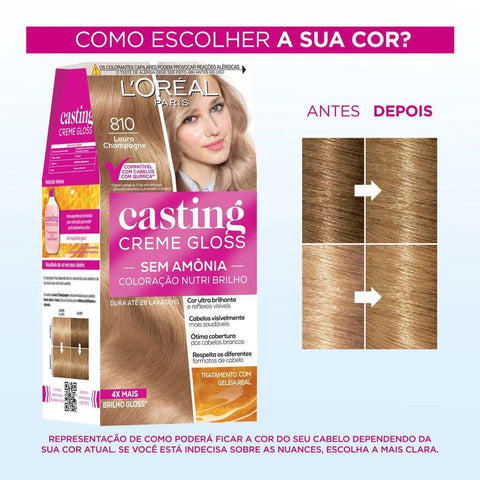 Tonalizante L'Oréal Casting Creme Gloss Nº 810 Louro Pérola