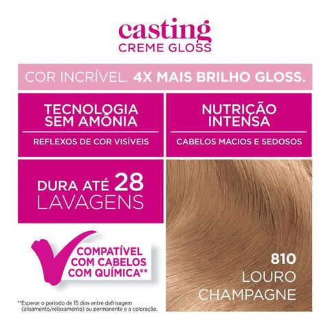 Tonalizante L'Oréal Casting Creme Gloss Nº 810 Louro Pérola