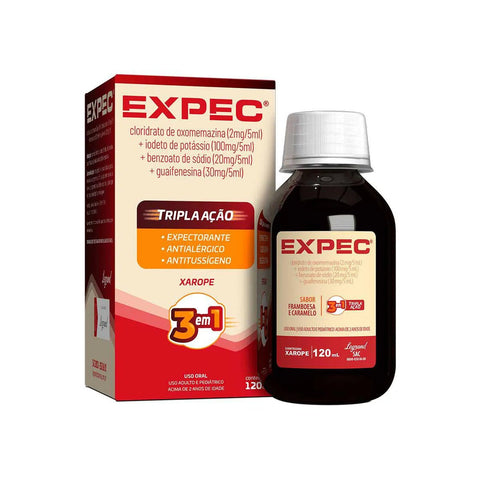 Expec 0,4mg/mL + 20mg/mL + 4mg/mL + 6mg/mL - 20 mg - Xarope