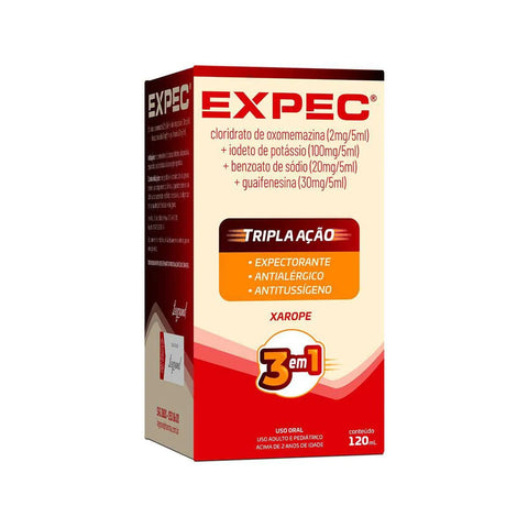 Expec 0,4mg/mL + 20mg/mL + 4mg/mL + 6mg/mL - 20 mg - Xarope