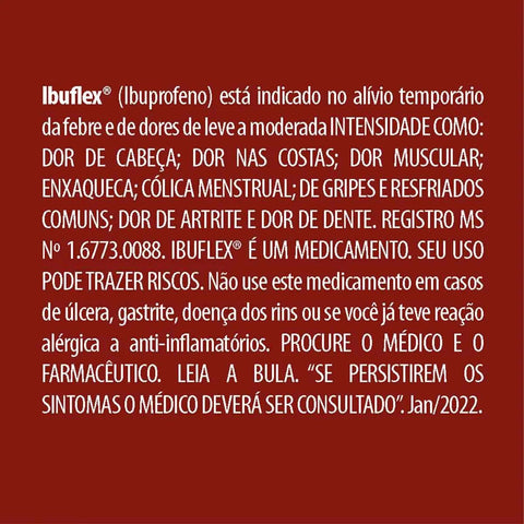 Ibuflex 400mg - 8 Unidades - Cápsula