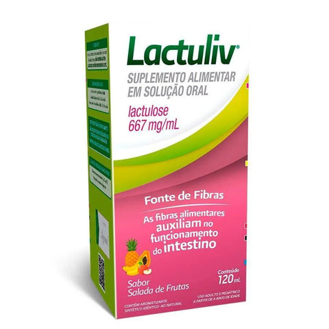 Suplemento Alimentar Lactuliv 667Mg/Ml Solução Oral Sabor Salada de Frutas Com 120 Ml