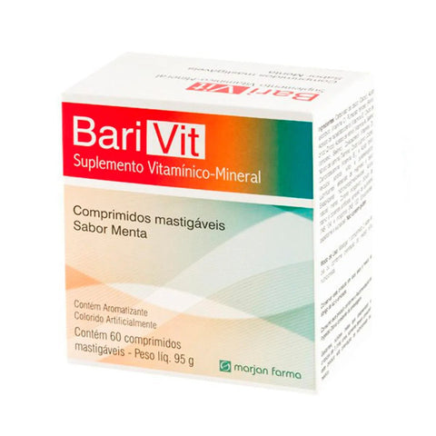 Barivit Menta - 60 Unidades - Comprimido Mastigável