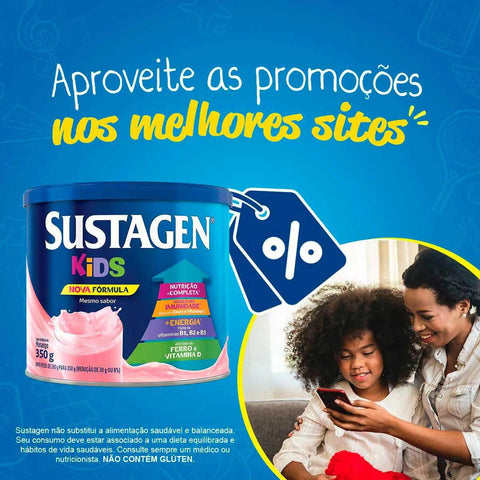 Sustagen Kids  Sabor Morango - 380 g