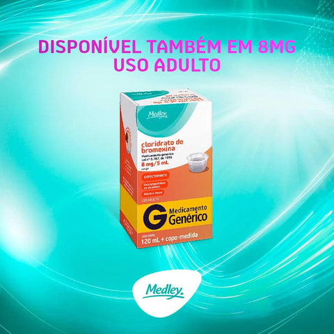 Cloridrato de Bromexina (Medley) 0,8mg/mL - 120 mL - Xarope