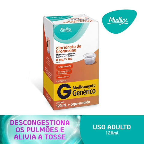 Cloridrato de Bromexina (Medley) 1,6mg/mL - 120 mL - Xarope