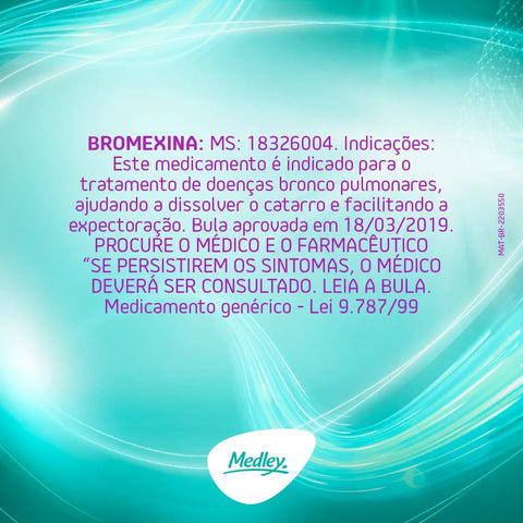 Cloridrato de Bromexina (Medley) 1,6mg/mL - 120 mL - Xarope