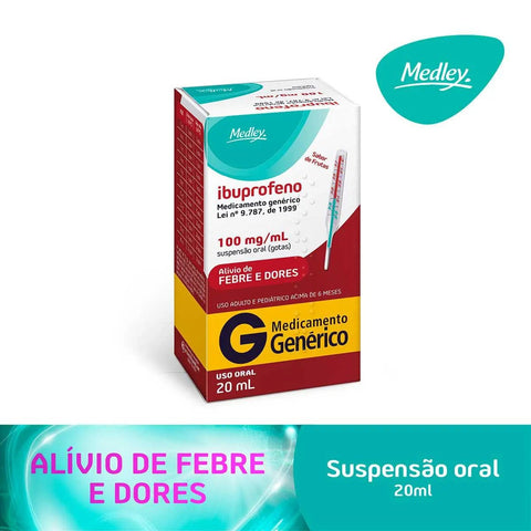 Ibuprofeno (Medley) 100mg/mL - 20 mL - Suspensão