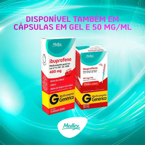 Ibuprofeno (Medley) 100mg/mL - 20 mL - Suspensão