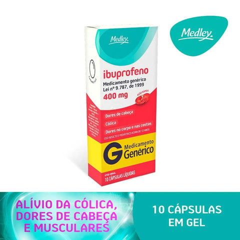 Ibuprofeno (Medley) 400mg - 10 Unidades - Cápsula