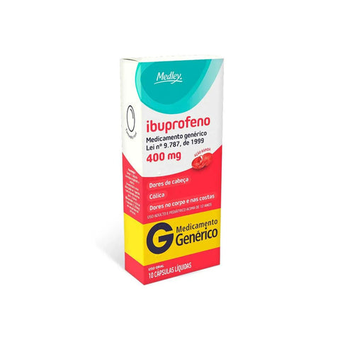 Ibuprofeno (Medley) 400mg - 10 Unidades - Cápsula