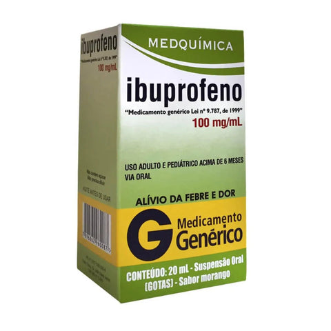 Ibuprofeno (Medquímica) 100mg/mL - 20 mL - Suspensão
