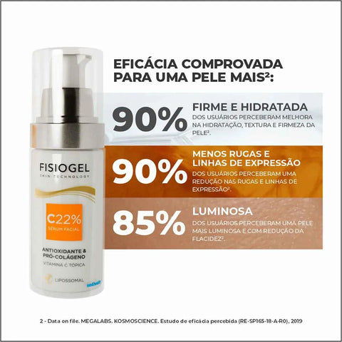 Sérum Facial Anti-Idade Fisiogel Vitamina C 22% Antioxidante 30ml